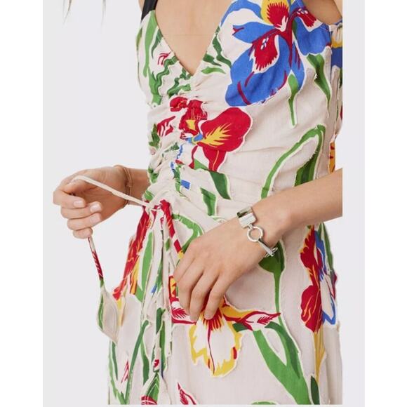 Tory Burch Painted Iris Clarissa Dress Sz 2 - Picture 2 of 8